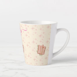 Whimsical Pink Book & Stars  Milchtasse