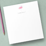 Whimsical Pink Flamingo Notepads Notizblock<br><div class="desc">Einfach und niedlich,  diese personalisierten Flamingo-Notizblöcke sind mit einzigartigen tropischen Wasserfarben ausgestattet. Verwenden Sie die Vorlagenfelder zu und den personalisierten Namen zu diesem Schreibpapier. Um mehr Flamingo-Thema Schreibwaren und Designs wie dieses besuchen www.zazzle.com/vginvites Einzigartige Kunst und Design von Victoria Grigaliunas von VG Invites</div>