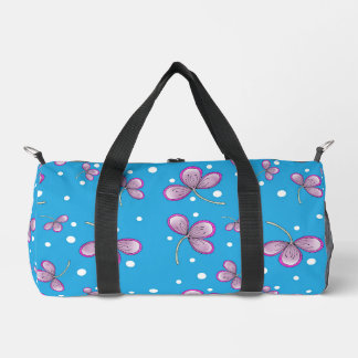 Whimsical Pink Flower-Tasche Duffle Bag