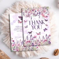 Whimsical Pink Lila Schmetterlinge & Wildblumen