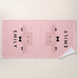 Whimsical Pink Niedlich und Dashing Strandtuch