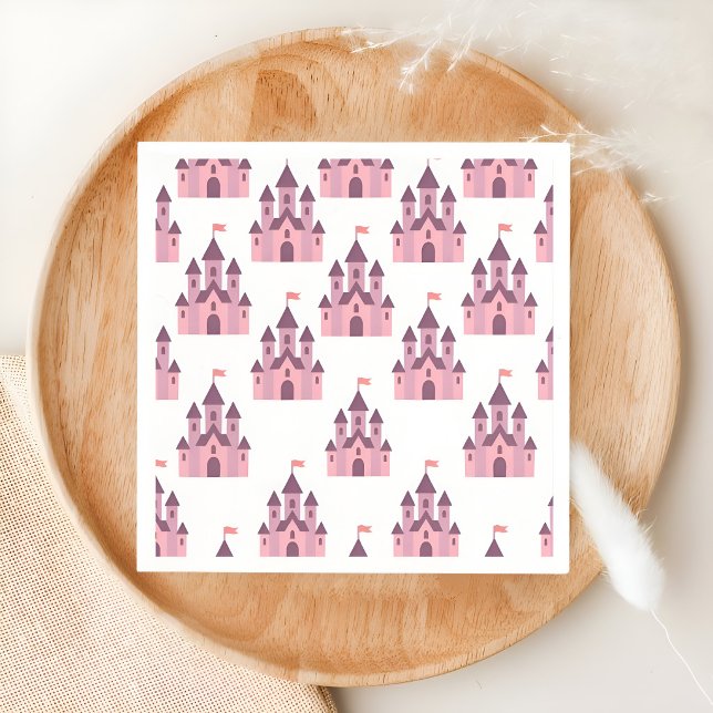 Whimsical Pink Princess Castle Serviette (Von Creator hochgeladen)