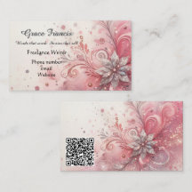 Whimsical Pink Sparkle Freelance Storyteller
