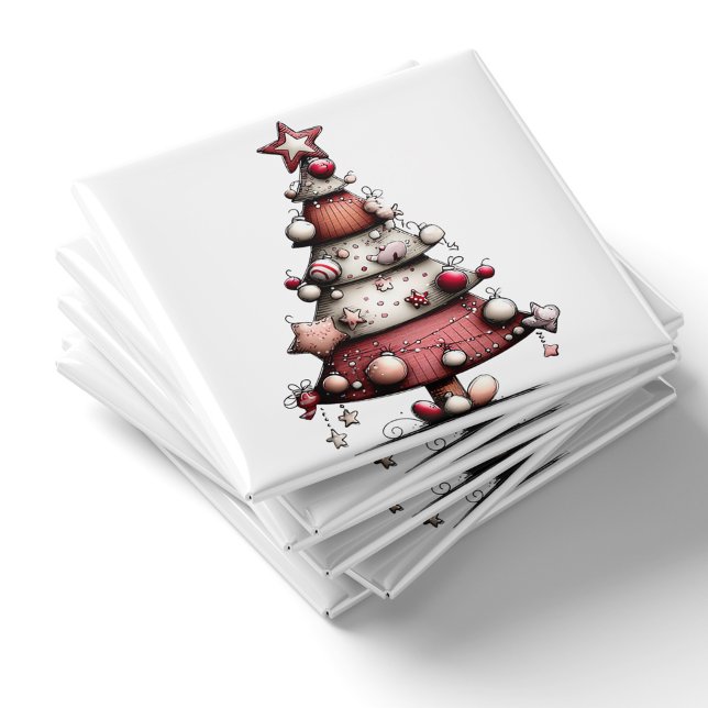 Whimsical Pink Stern Baum Weihnachtsmagnet Magnet (Whimsical Pink Star Tree Christmas Magnet PiggyPrint Stickers)