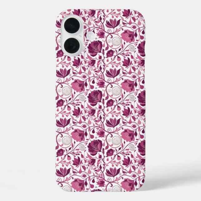 Whimsical Pink Vines Elegante Case-Mate iPhone Hülle (Rückseite)