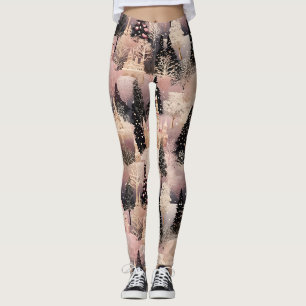 Whimsical Pinke Winterlandschaft (2) Leggings