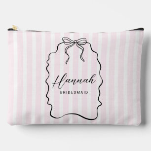 Whimsical Pinstripe Bow Wedding Zubehörtasche