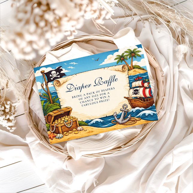 Whimsical Pirate Ship Adventure Diapper Raffle Begleitkarte (Von Creator hochgeladen)