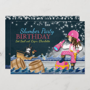 Whimsical Pirate Slumber Party Geburtstag Einladun Einladung
