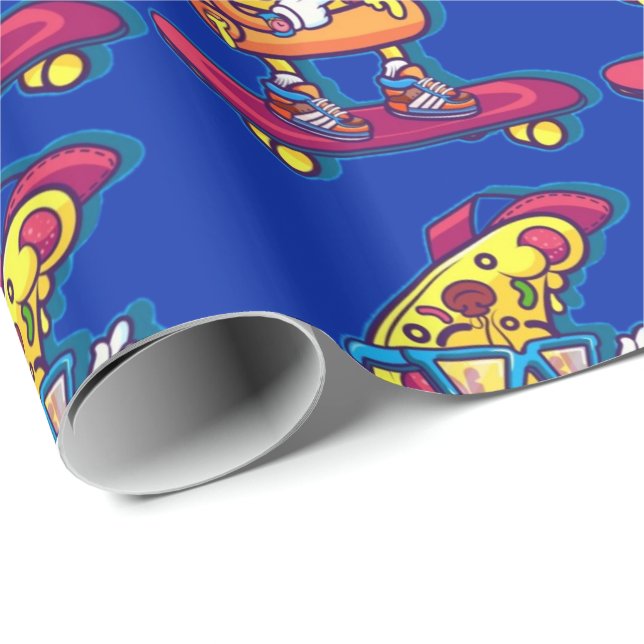 Whimsical Pizza Geschenkpapier (Rolleneckpunkt)