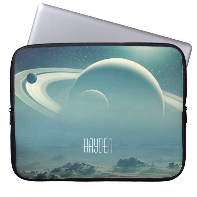 Whimsical Planets Space Dreamscape Personalised Laptopschutzhülle (Vorderseite)