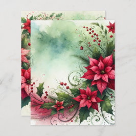 Whimsical Poinsettia Weihnachtsgarland Scrapbook