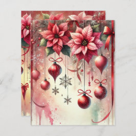 Whimsical Poinsettia Weihnachtsschmuck Scrapbook