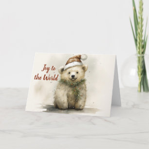 Whimsical Polar Bear Weihnachtskarte Karte