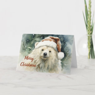 Whimsical Polar Bear Weihnachtskarte Karte
