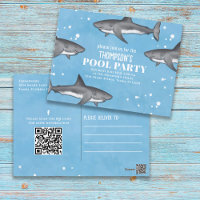 Whimsical Pool Party Haie QR Code Social Media
