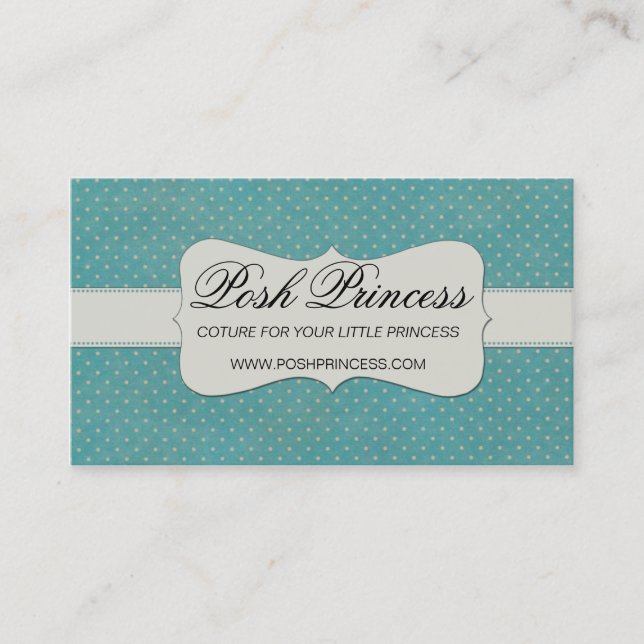 Whimsical Posh Boutique Business Card Visitenkarte (Vorderseite)