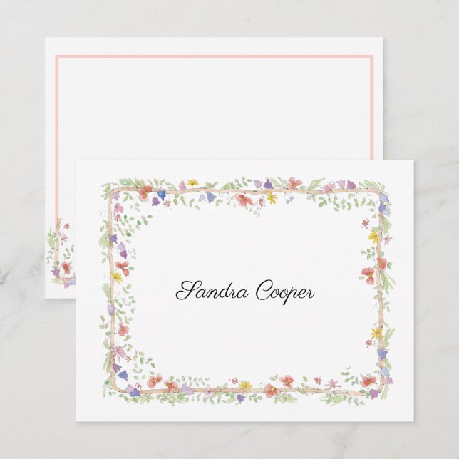 Whimsical Positionen von Ihrem Schreibtisch aus ei Mitteilungskarte (Vorne/Hinten)