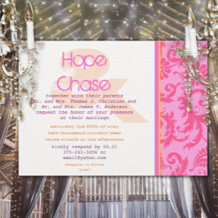 Whimsical Poster Style Photo Wedding Invitation Einladung