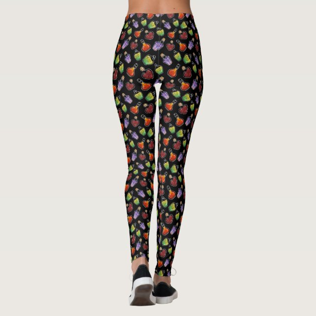 Whimsical Potion Flaschen HandGezeichnet Fantasie Leggings (Rückseite)