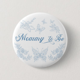 Whimsical Powder Blauer Schmetterling Blumenomme z Button