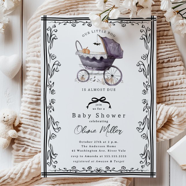 Whimsical Pram Baby Dusche Einladung (Von Creator hochgeladen)