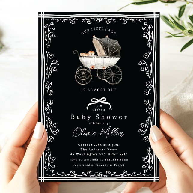 Whimsical Pram Baby Dusche Einladung (Von Creator hochgeladen)