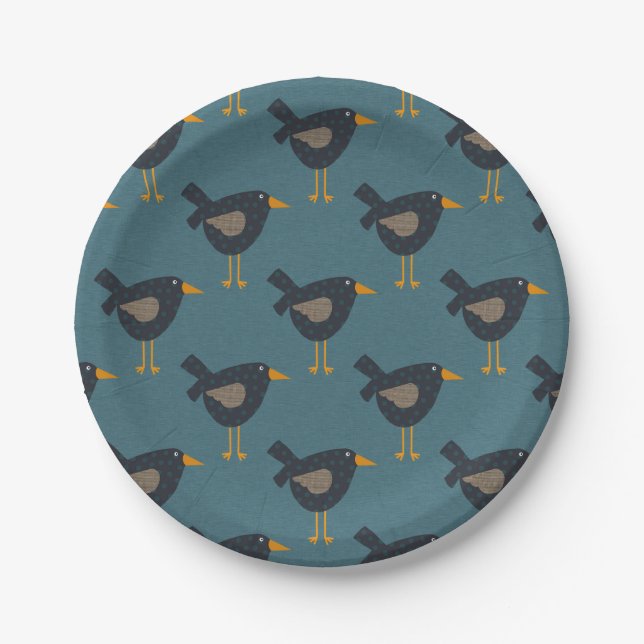 Whimsical Prim Crow Paper-Teller Pappteller (Vorderseite)