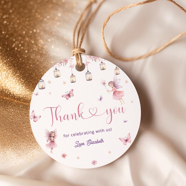 Whimsical Princess Fairy Birthday Party Danke Geschenkanhänger (Von Creator hochgeladen)