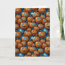 Whimsical Pumpkin Halloween Greeting Card Karte
