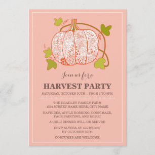 Whimsical Pumpkin Harvest Party Einladung