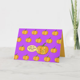 Whimsical Pumpkin Patch auf Fuschia Halloween Karte