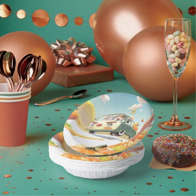 Whimsical Pumpkin Ride Pappteller (Multi)