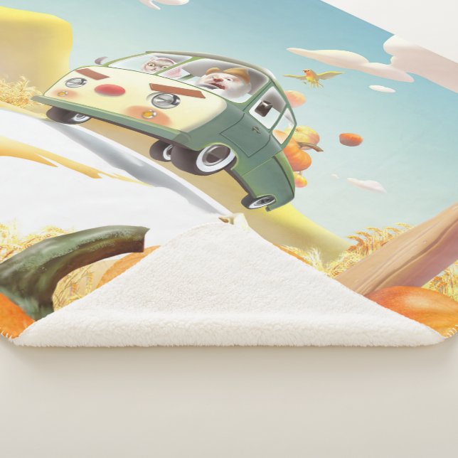 Whimsical Pumpkin Ride Sherpadecke (3/4)