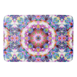 Whimsical Purple Blue Pink Colorful Pattern Badematte