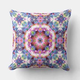 Whimsical Purple Blue Pink Colorful Pattern Kissen
