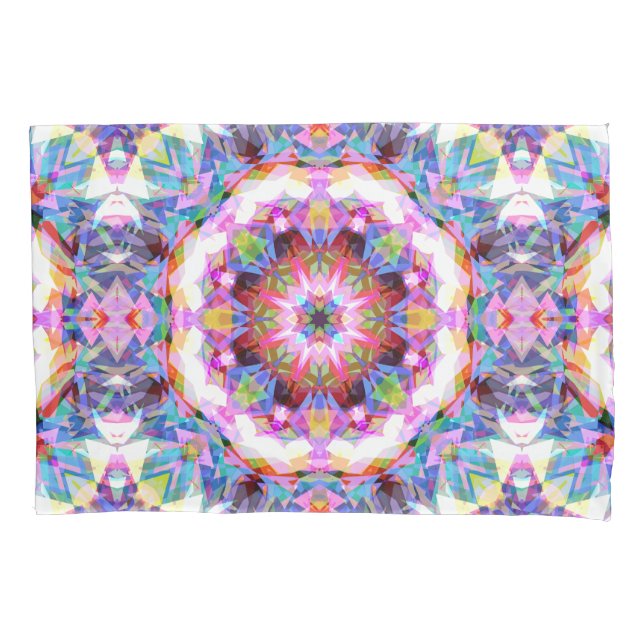 Whimsical Purple Blue Pink Colorful Pattern Kissenbezug (Vorderseite)