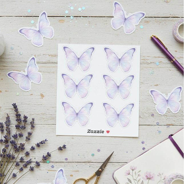 Whimsical Purple Butterfly Aesthetic Planner  Aufkleber (Von Creator hochgeladen)