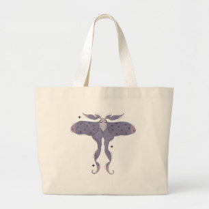 Whimsical Purple Motte mit Sternenglanz Jumbo Stoffbeutel