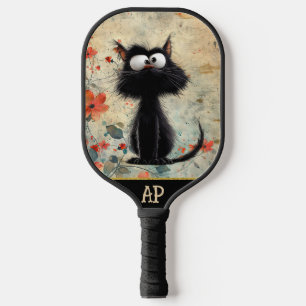 *~* Whimsical Quirky Cat AP68 Blumenkohl FOTO 15 Pickleball Schläger