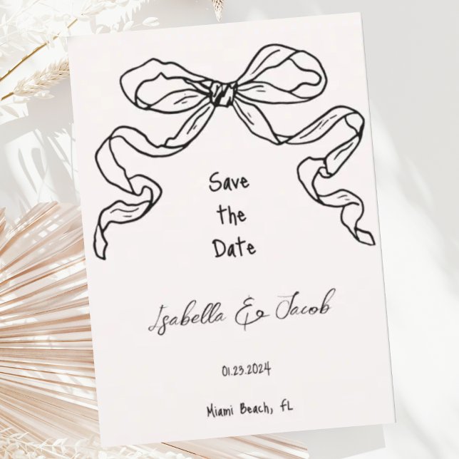 Whimsical Quirky Hand Draw Save the Date Einladung (Von Creator hochgeladen)