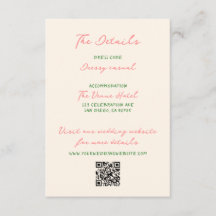 Whimsical Quirky handgeschriebene Hochzeitsdetails