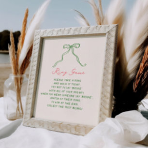 Whimsical Quirky Handwriting Ring Game Poster