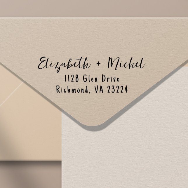 Whimsical Quirky Script-Rücksendeadresse Permastempel (Von Creator hochgeladen)