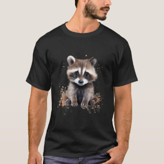 Whimsical Raccoon Animals Graphic Design Cool Quot T-Shirt