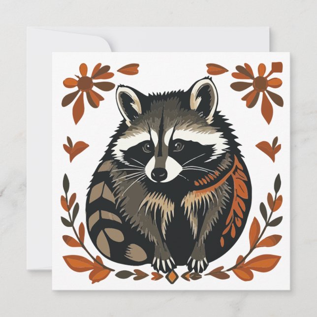 Whimsical Raccoon Woodland Animal Folks oder Triba (Vorderseite)