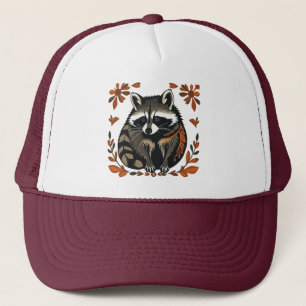 Whimsical Raccoon Woodland Animal Folks oder Triba Truckerkappe