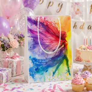 Whimsical Rainbow Fairy - verzauberter Kernpunkt Mittlere Geschenktüte
