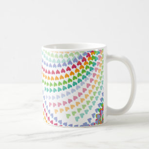 Whimsical Rainbow Heart Sprinkles Tasse