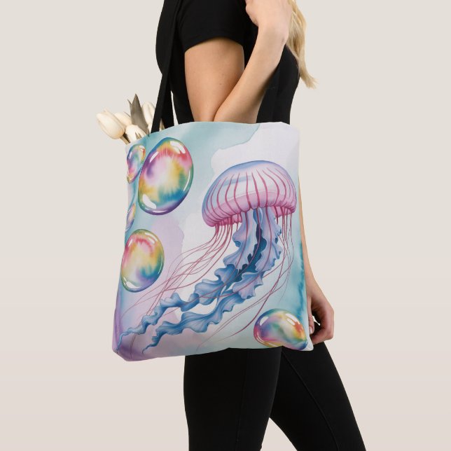 Whimsical Rainbow Jellyfish Watercolor Design (Von Nahem)